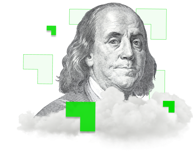 Benjamin Franklin från 100-dollarsedeln